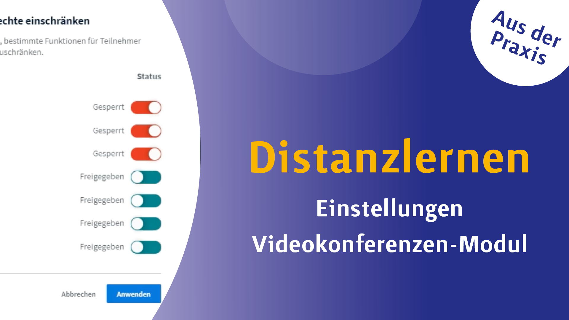 Phase 2 - Videokonferenzen-Modul einstellen