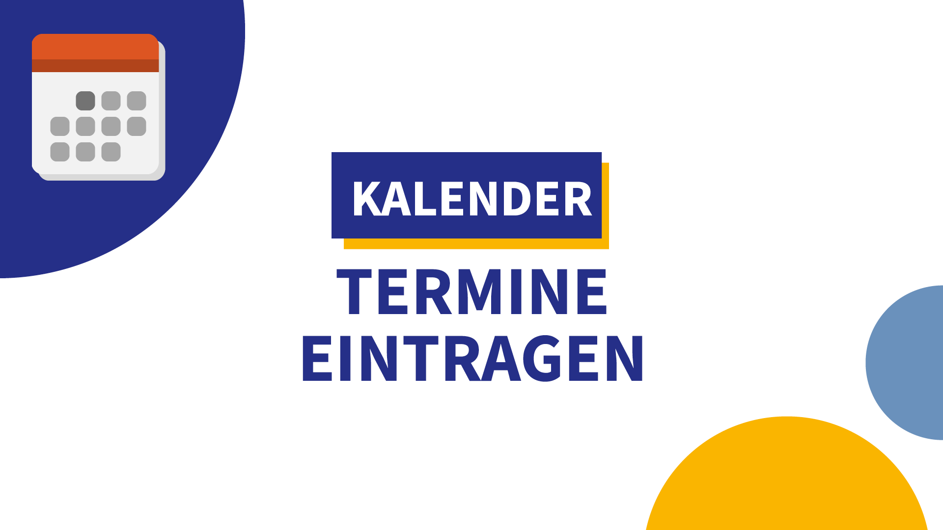 Termine im Kalender eintragen