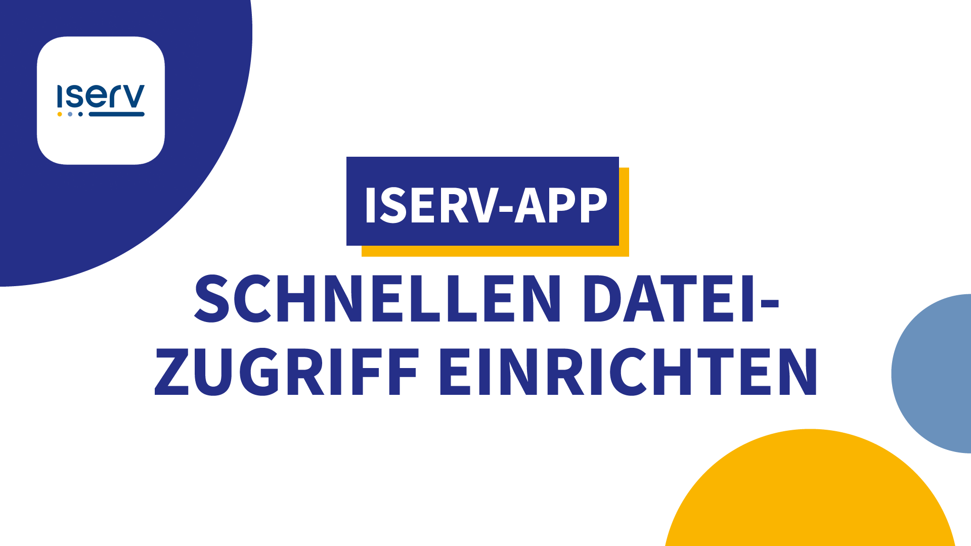 IServ-Dateibereich in iOS-Dateibereich einbinden