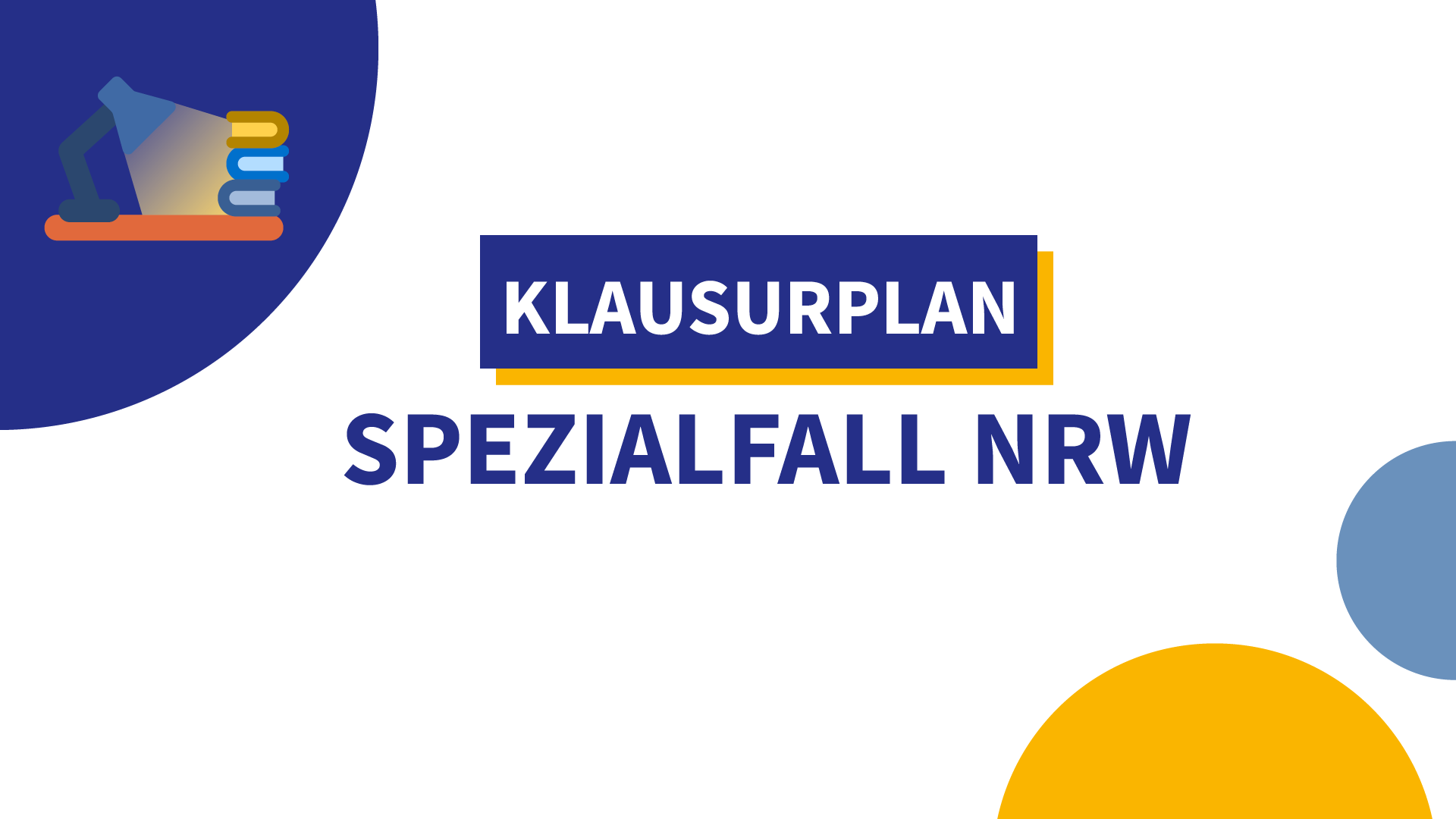 Klausurplan: Voreinstellungen für Nordrhein-Westfalen